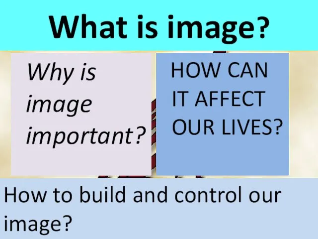 What is image? Why is image important? HOW CAN IT