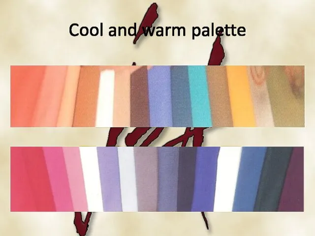 Cool and warm palette