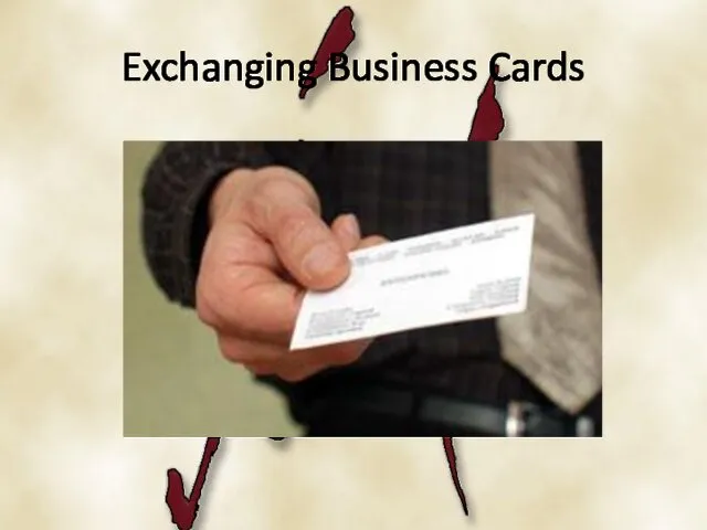 Exchanging Business Cards