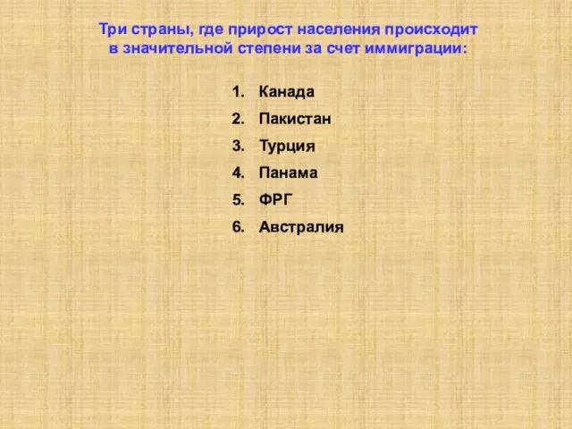 Три страны, где прирост населения происходит в значительной степени за