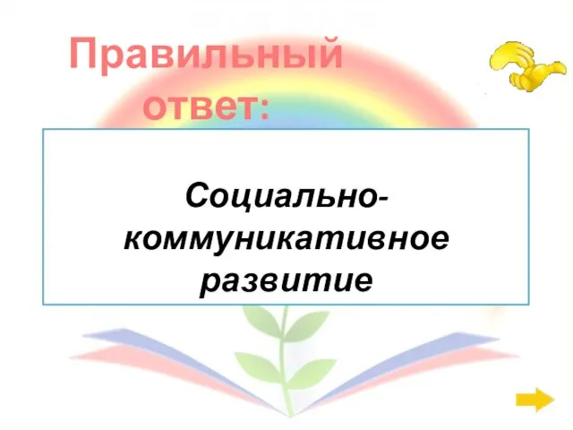 Правильный ответ: Социально-коммуникативное развитие ФГОС ДО: 200