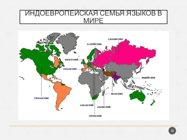 ИНДОЕВРОПЕЙСКАЯ СЕМЬЯ ЯЗЫКОВ В МИРЕ