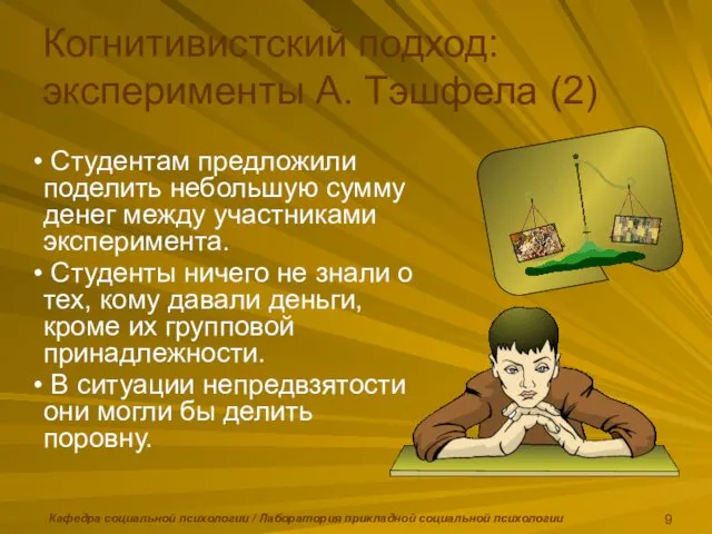 Кафедра социальной психологии / Лаборатория прикладной социальной психологии Когнитивистский подход: