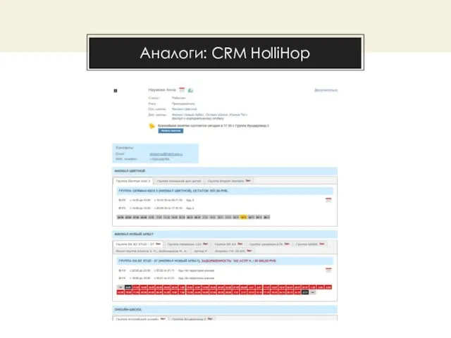 Аналоги: CRM HolliHop