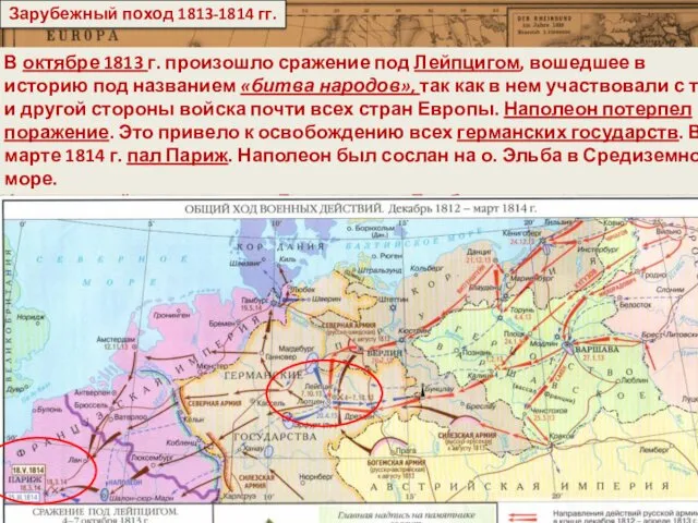 Зарубежный поход 1813-1814 гг. В октябре 1813 г. произошло сражение