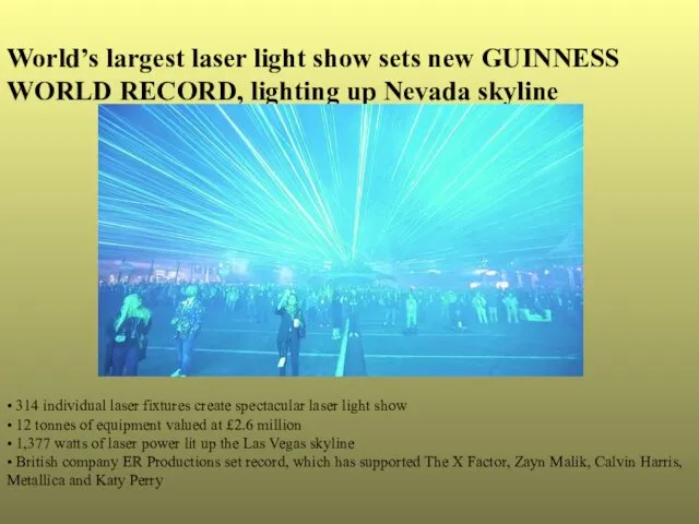World’s largest laser light show sets new GUINNESS WORLD RECORD, lighting up Nevada