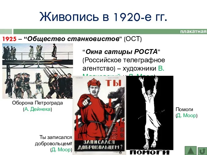 Живопись в 1920-е гг. Оборона Петрограда (А. Дейнека) 1925 –