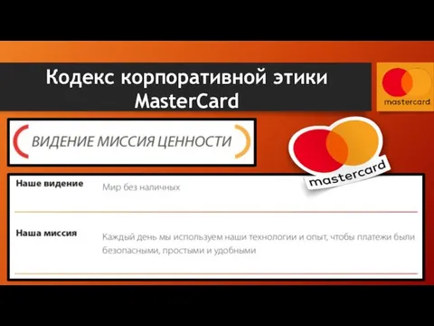 Кодекс корпоративной этики MasterCard