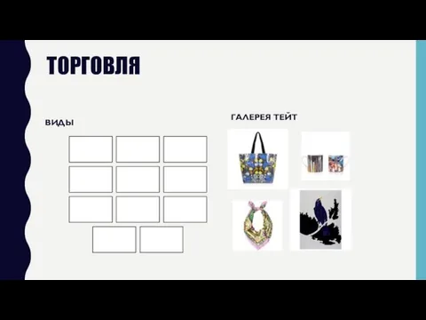 ТОРГОВЛЯ ВИДЫ ГАЛЕРЕЯ ТЕЙТ