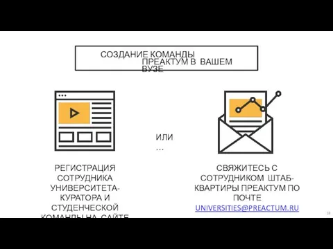 СОЗДАНИЕ КОМАНДЫ ПРЕАКТУМ В ВАШЕМ ВУЗЕ РЕГИСТРАЦИЯ СОТРУДНИКА УНИВЕРСИТЕТА-КУРАТОРА И