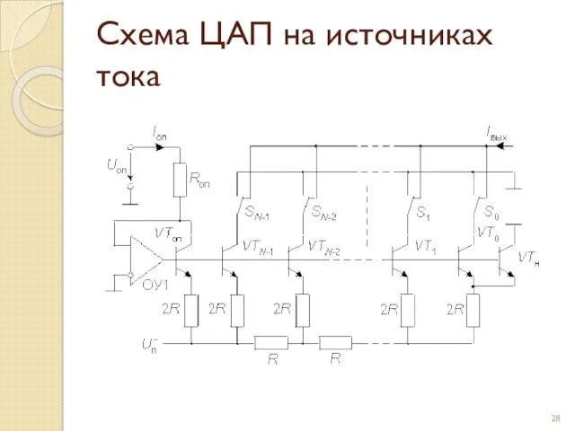 Схема ЦАП на источниках тока