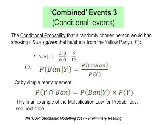 The Conditional Probability that a randomly chosen person would ban