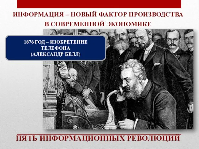 ИНФОРМАЦИЯ – НОВЫЙ ФАКТОР ПРОИЗВОДСТВА В СОВРЕМЕННОЙ ЭКОНОМИКЕ ПЯТЬ ИНФОРМАЦИОННЫХ