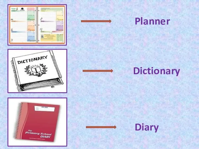 Diary Planner Dictionary