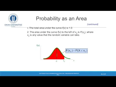 Probability as an Area COPYRIGHT © 2013 PEARSON EDUCATION, INC.