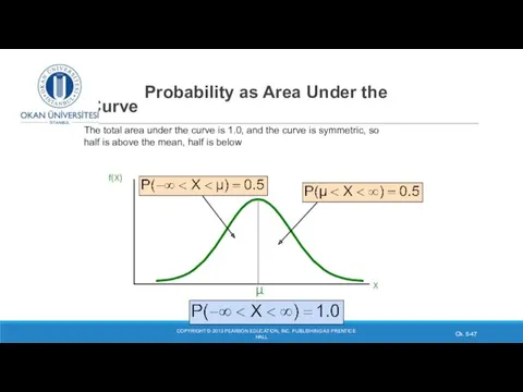 Probability as Area Under the Curve COPYRIGHT © 2013 PEARSON