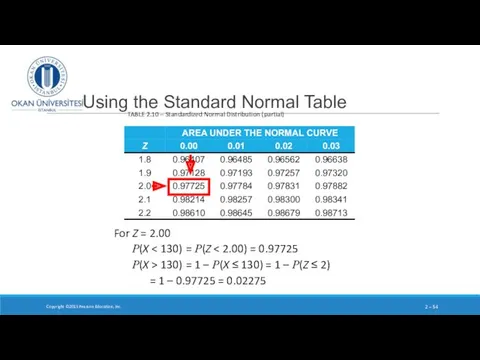 Using the Standard Normal Table Copyright ©2015 Pearson Education, Inc.