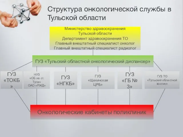 Структура онкологической службы в Тульской области Министерство здравоохранения Тульской области