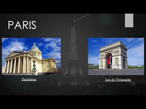 PARIS Panthéon Arc de Triomphe