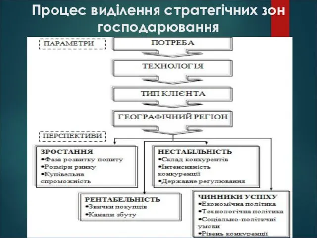 Процес виділення стратегічних зон господарювання