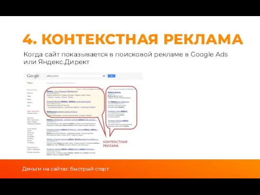 Когда сайт показывается в поисковой рекламе в Google Ads или