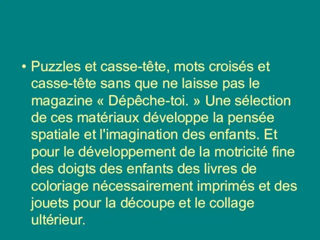 Puzzles et casse-tête, mots croisés et casse-tête sans que ne