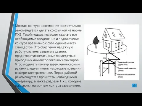 Монтаж контура заземления настоятельно рекомендуется делать со ссылкой на нормы