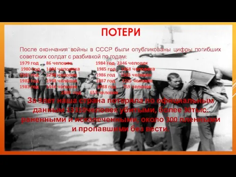 После окончания войны в СССР были опубликованы цифры погибших советских