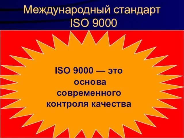 Международный стандарт ISO 9000 Сертифицированная система качества прежде всего необходима
