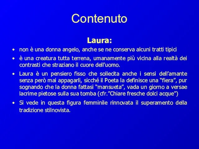 Contenuto Laura: non è una donna angelo, anche se ne