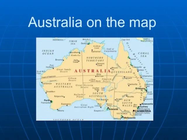 Australia on the map