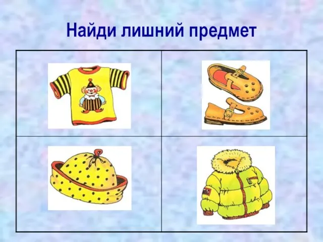 Найди лишний предмет