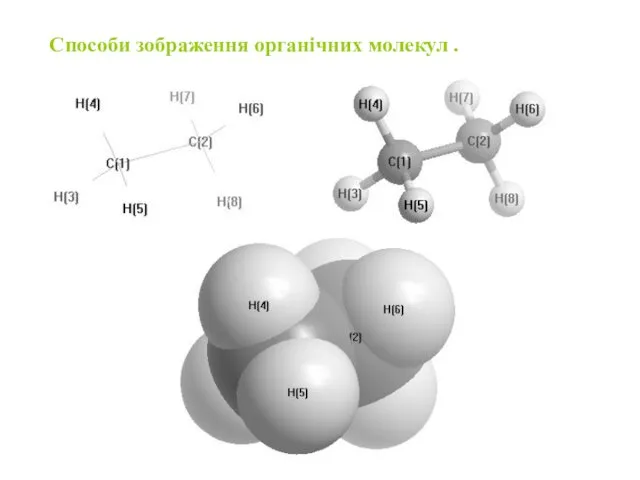 Способи зображення органічних молекул .