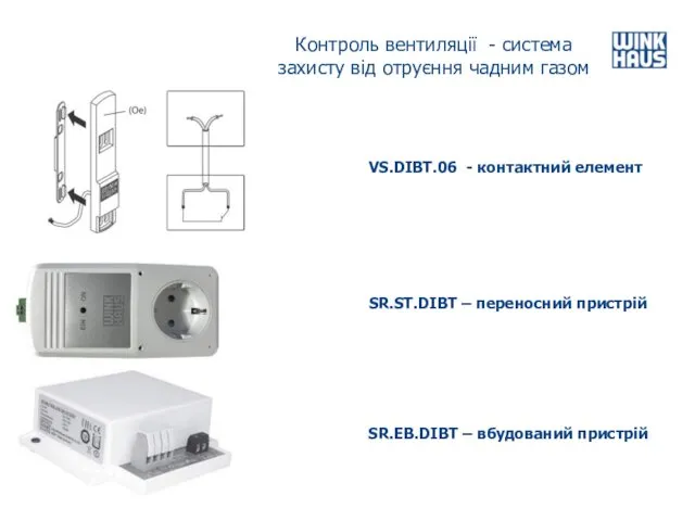 Контроль вентиляції - система захисту від отруєння чадним газом VS.DIBT.06 - контактний елемент