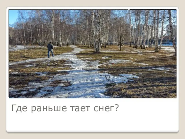 Где раньше тает снег?