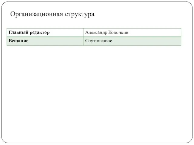 Организационная структура