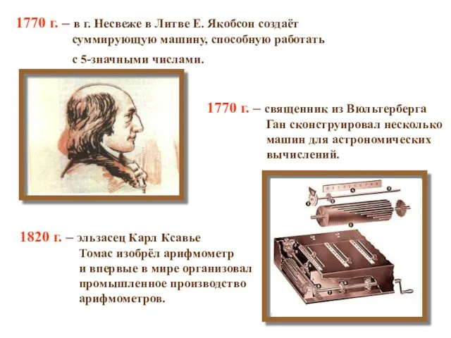 1770 г. – в г. Несвеже в Литве Е. Якобсон