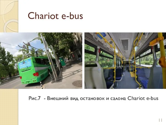 Chariot e-bus Рис.7 - Внешний вид остановок и салона Chariot e-bus