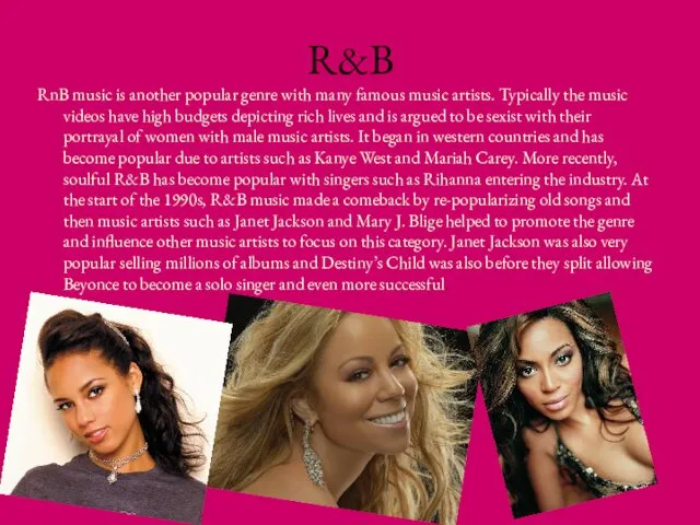 R&B RnB music is another popular genre with many famous