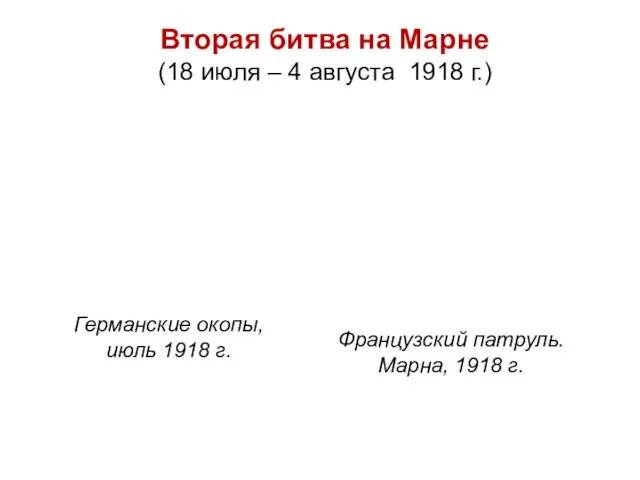 Вторая битва на Марне (18 июля – 4 августа 1918