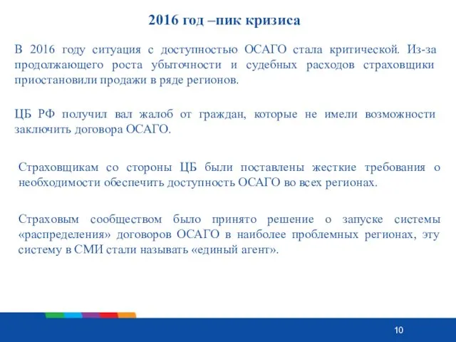 2016 год –пик кризиса В 2016 году ситуация с доступностью