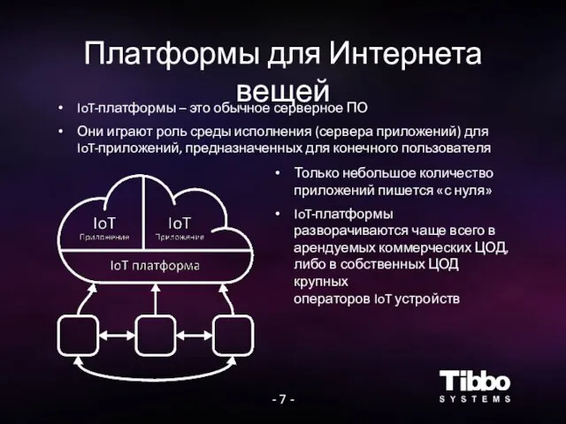 Платформы для Интернета вещей IoT-платформы – это обычное серверное ПО