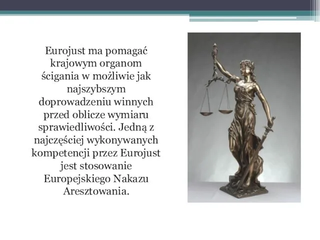 Eurojust ma pomagać krajowym organom ścigania w możliwie jak najszybszym