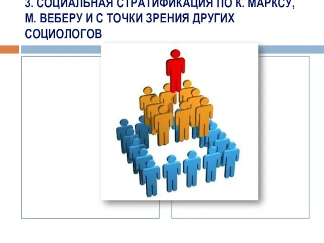 3. СОЦИАЛЬНАЯ СТРАТИФИКАЦИЯ ПО К. МАРКСУ, М. ВЕБЕРУ И С ТОЧКИ ЗРЕНИЯ ДРУГИХ СОЦИОЛОГОВ