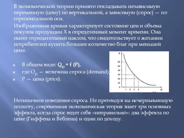 В экономической теории принято откладывать независимую переменную (цену) по вертикальной,