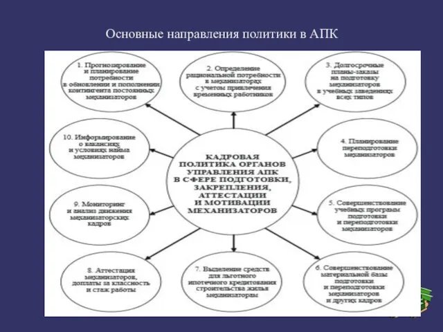 Основные направления политики в АПК