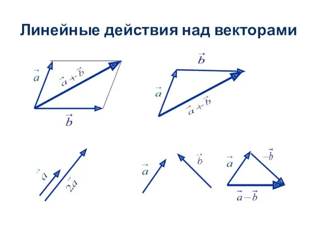 Линейные действия над векторами