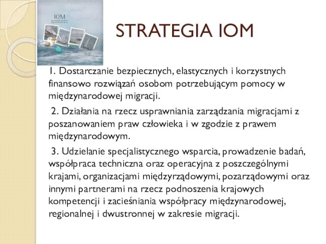 STRATEGIA IOM 1. Dostarczanie bezpiecznych, elastycznych i korzystnych finansowo rozwiązań