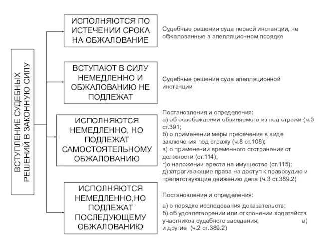 ВСТУПЛЕНИЕ СУДЕБНЫХ РЕШЕНИЙ В ЗАКОННУЮ СИЛУ ИСПОЛНЯЮТСЯ НЕМЕДЛЕННО,НО ПОДЛЕЖАТ ПОСЛЕДУЮЩЕМУ