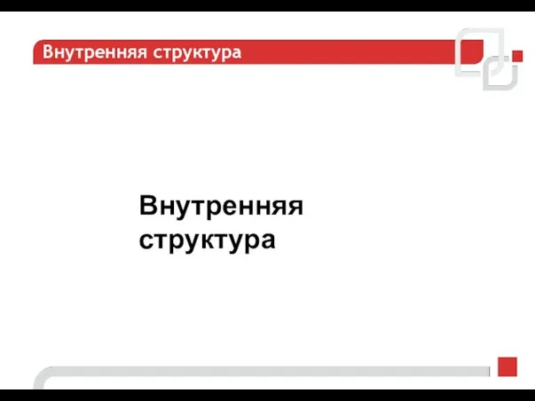 Внутренняя структура Внутренняя структура